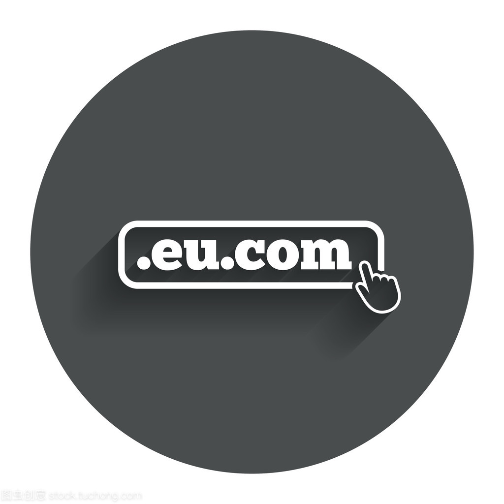 域 eu.com 标志图标。互联网的子域